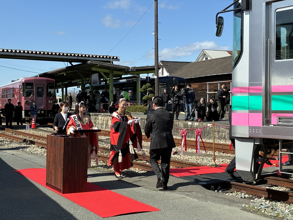 20260314甘木鉄道開業40周年記念式典・新型車両出発式